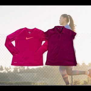 Nike Girl Dry-Fit Shirts 2 pcs Size L EUC